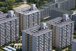 High-rise housing development built on the reclaimed land of Sakishima Island High-rise housing development built on the reclaimed land of Sakishima Island