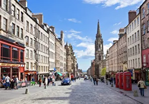 Edinburgh Prints: The High Street in Edinburgh old town