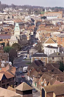 Hampshire Prints: High Street, Winchester, Hampshire, England, United Kingdom, Europe
