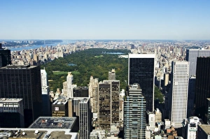 High view of Central Park and Upper Manhattan