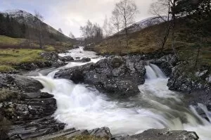 Highland river near Glen Lyon, Perth and Kinross, Scotland, United Kingdom, Europe
