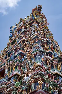 Intricacy Prints: The highly decorative Gopuram (entrance tower) to Sri Srinivasa Perumal Hindu Temple