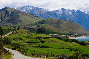 High Way Prints: Highway to Milford Sound via Lake Tena Vu, South Island, New Zealand, Pacific