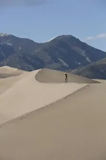 Lost Prints: Hiker on the sand dunes, Great Sand Dunes National Park and Preserve