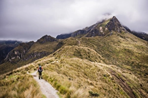 35 39 Years Prints: Hiker trekking Rucu Pichincha Volcano, Quito, Pichincha Province, Ecuador, South America