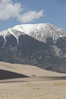 Lost Prints: Hikers on the sand dunes, Great Sand Dunes National Park and Preserve