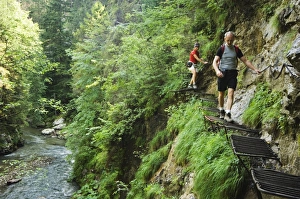 Jeopardy Prints: Hikers on steel ladders