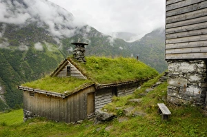 Images Dated 3rd August 2010: Hiking along Geirangerfjorden, near Skagefla, Geiranger, UNESCO World Heritage Site