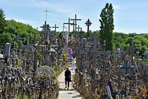 Lithuania Prints: Hill of Crosses, near Siauliai, Lithuania, Europe