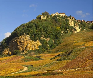Franche Comte Prints: Hill Village of Chateau Chalon in the Jura, Franche Comte France
