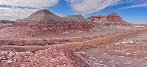 Bentonite Prints: Hills of Bentonite Clay called Teepees at the start of the Blue Forest Trail in Petrified