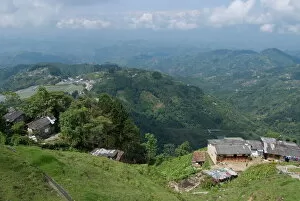 Farming Collection: Hills and coffee plantations near Manizales, Colombia, South America