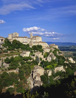 Gordes Prints: Hillside Town, Gordes, Provence, France