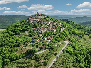 Motovun Prints: Hilltop village of Motovun, Istria, Croatia