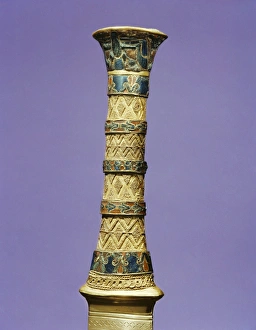 Treasure Prints: The hilt of one of the kings daggers, from the tomb of the pharaoh Tutankhamun