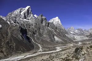 Jagged Prints: The Himalayan peaks of Taboche and Arakam Tse above the Chola Valley in Sagarmatha National Park