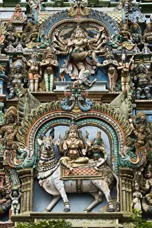 Religious Figure Prints: Detail of Hindu carvings, Sri Meenakshi Sundareshwara Temple