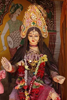 Gesture Prints: Hindu goddess, Goverdan, Uttar Pradesh, India, Asia