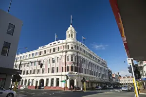 Dunedin Prints: The historic Allied Press Building on the corner of Cumberland Street and Stuart Street