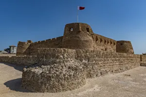 Flag Pole Prints: Historic Arad fort, Kingdom of Bahrain, Middle East