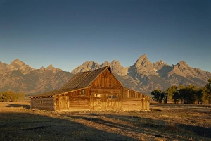Teton Range Prints: Historic barn and the Teton Range