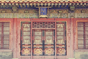 Historic Building Prints: Front of historic building, Forbidden City (Palace Museum), Beijing, China, Asia