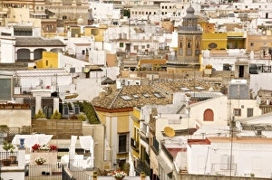 Historic Center Prints: Historic center, seen from the Giralda tower, Seville, Andalusia, Spain, Europe