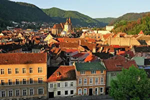 Centre Prints: Historic city centre of Brasov, Transylvania, Romania