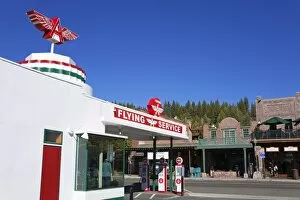 Images Dated 26th September 2009: Historic Flying A Gas Station in Truckee, California, United States of America