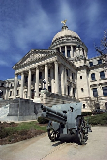 Civic Prints: Historic gun outside the Mississippi State Capitol