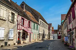 Small Prints: Historic half timbered houses line the streets of the UNESCO world heritage site in Provins