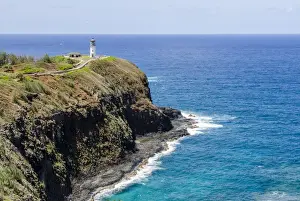 Kauai Prints: Historic Kilauea Lighthouse on Kilauea Point National Wildlife Refuge, Kauai, Hawaii