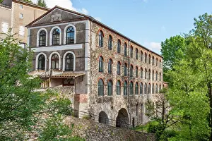 Gard Prints: Historic magnanery located in Aulas village near Coudoulous River bank in the Gard department of Languedoc-Roussillon