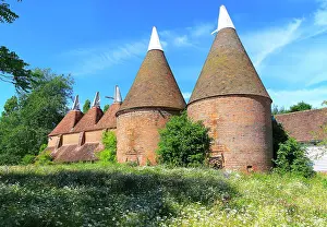 Farmhouse Prints: Historic oast house buildings at Sissinghurst Castle gardens