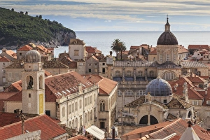 Baroque Style Prints: Historic Old Town, Cathedral, St. Blaise Church, Clock Tower and Rectors Palace