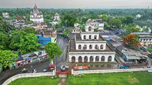 Vehicles Prints: Historic Puthia Rajbari Complex shows cultural heritage and architecture in Bangladesh