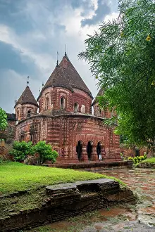 Arts Prints: Historic Puthia Rajbari Complex shows unique architecture and nature in Bangladesh