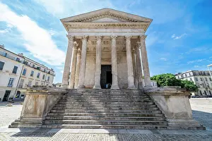 Ancient Ruins Prints: The historic Roman Maison Carree