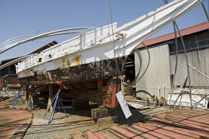 Repairing Prints: Historic Skipjack sailing boat under restoration