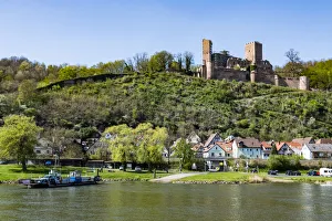 Main River Prints: The historic town of Stadtprozelten along the Main River, Bavaria, Germany, Europe