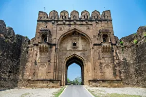 Significance Prints: Historical architecture of Rohtas Fort showcasing the grand entrance gate structure in Punjab
