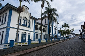 Colonialism Prints: Historical colonial buildings in Mariana, Minas Gerais, Brazil, South America