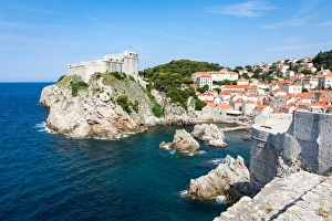 11th Century Prints: The historical fortress of Lovrijenac, Dubrovnik, Croatia, Europe