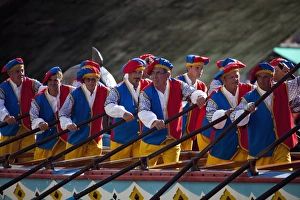 Images Dated 6th September 2009: Historical water pageant during the Regata Storica in 2009, Venice, Veneto, Italy, Europe