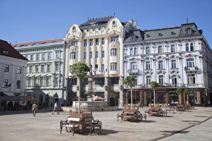 Slovakia Prints: Hlavne Nam (Main Square), Bratislava, Slovakia, Europe