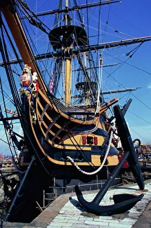 Anchor Prints: HMS Victory, Portsmouth Dockyard, Portsmouth, Hampshire, England, United Kingdom, Europe