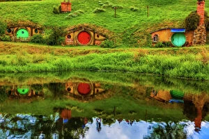 Trending: Hobbit Houses, Hobbiton, North Island, New Zealand, Pacific