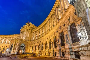 Vienna Prints: Hofburg at night, Vienna, Austria, Europe