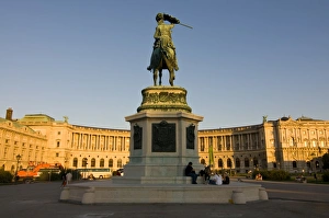 Horse Statue Prints: The Hofburg Palace on the Heldenplatz, Vienna, Austria, Europe