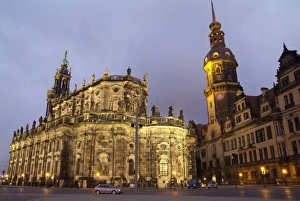Images Dated 27th October 2006: Hofkirche and Palace, Dresden, Saxony, Germany, Europe